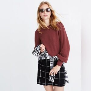Madewell Red Baybrook Pullover Sweater
